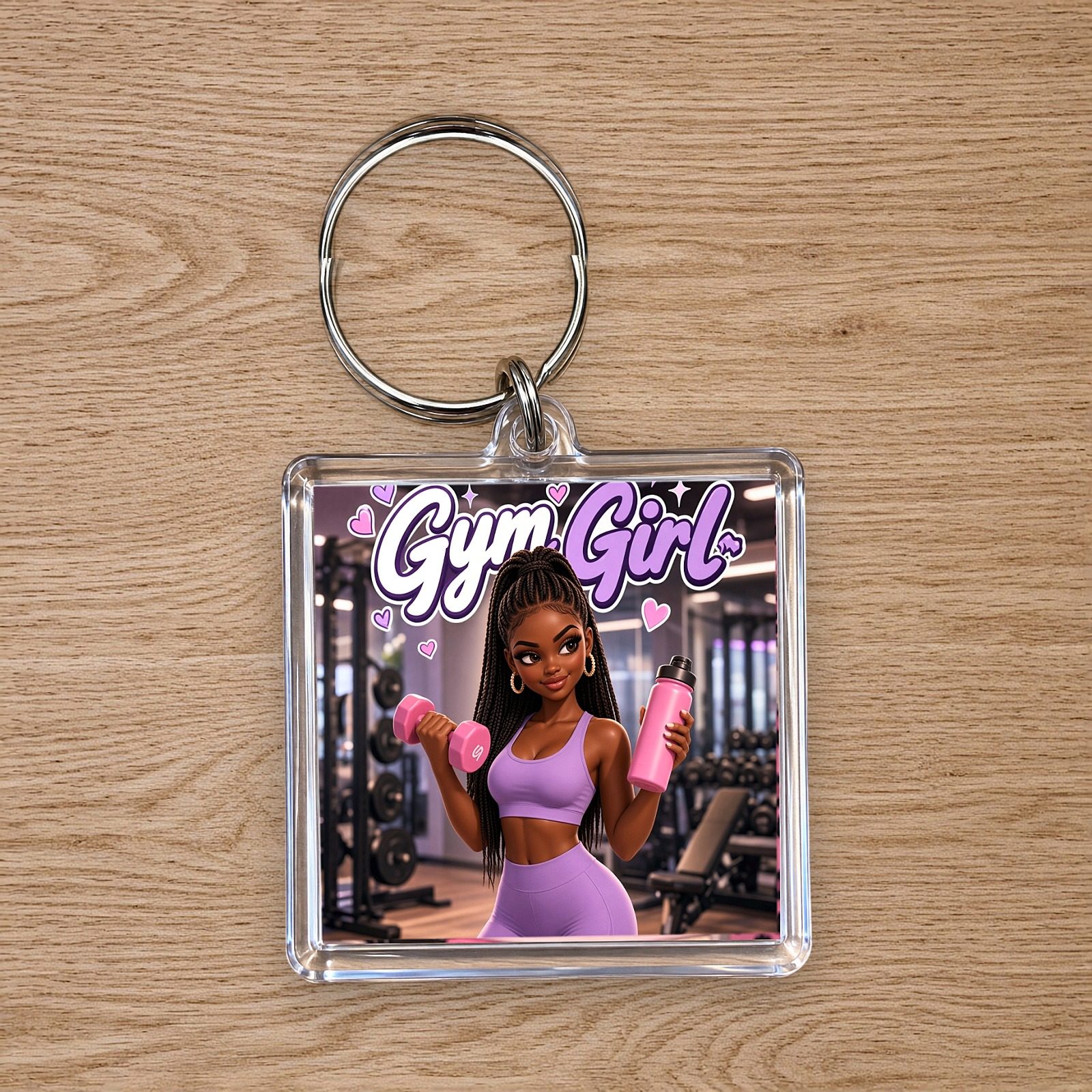 Gym Girl Keychain, photo 1