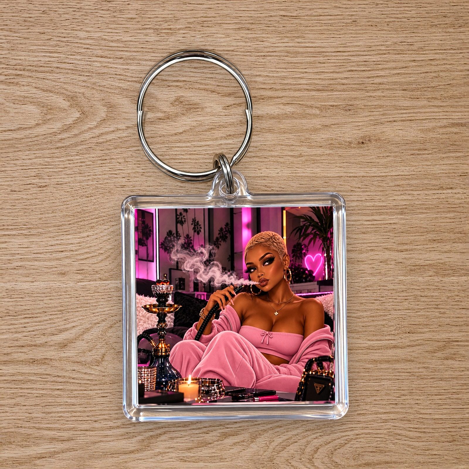Hookah Girl Keychain: Blonde Pixie, photo 2