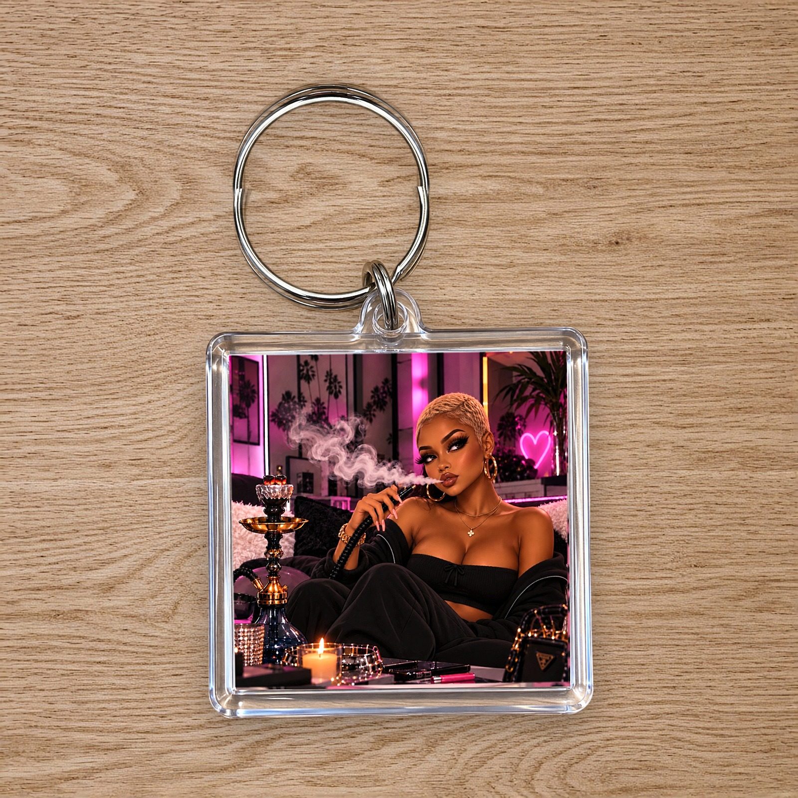 Hookah Girl Keychain: Blonde Pixie, photo 4
