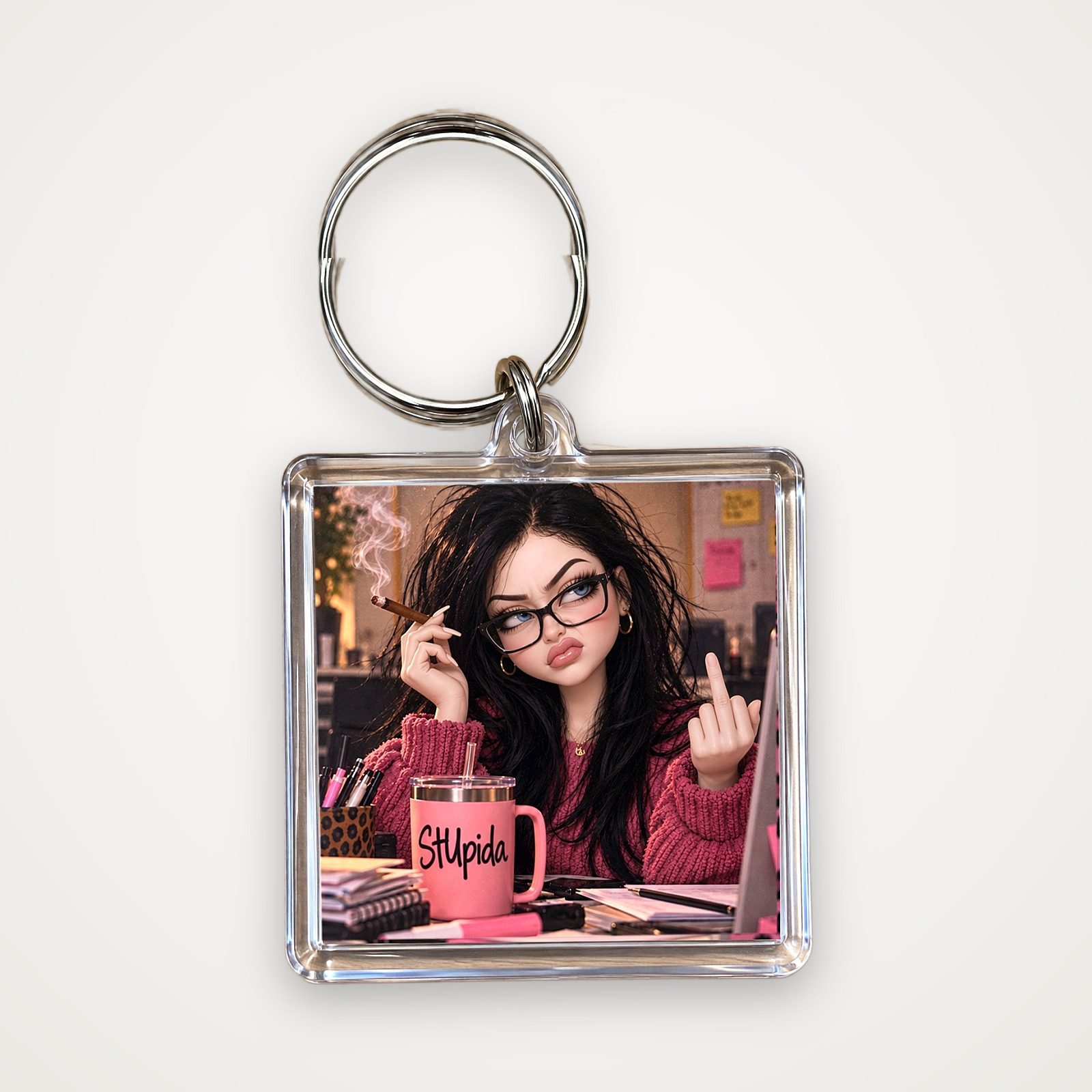 StUpida Glasses Keychain, photo 2