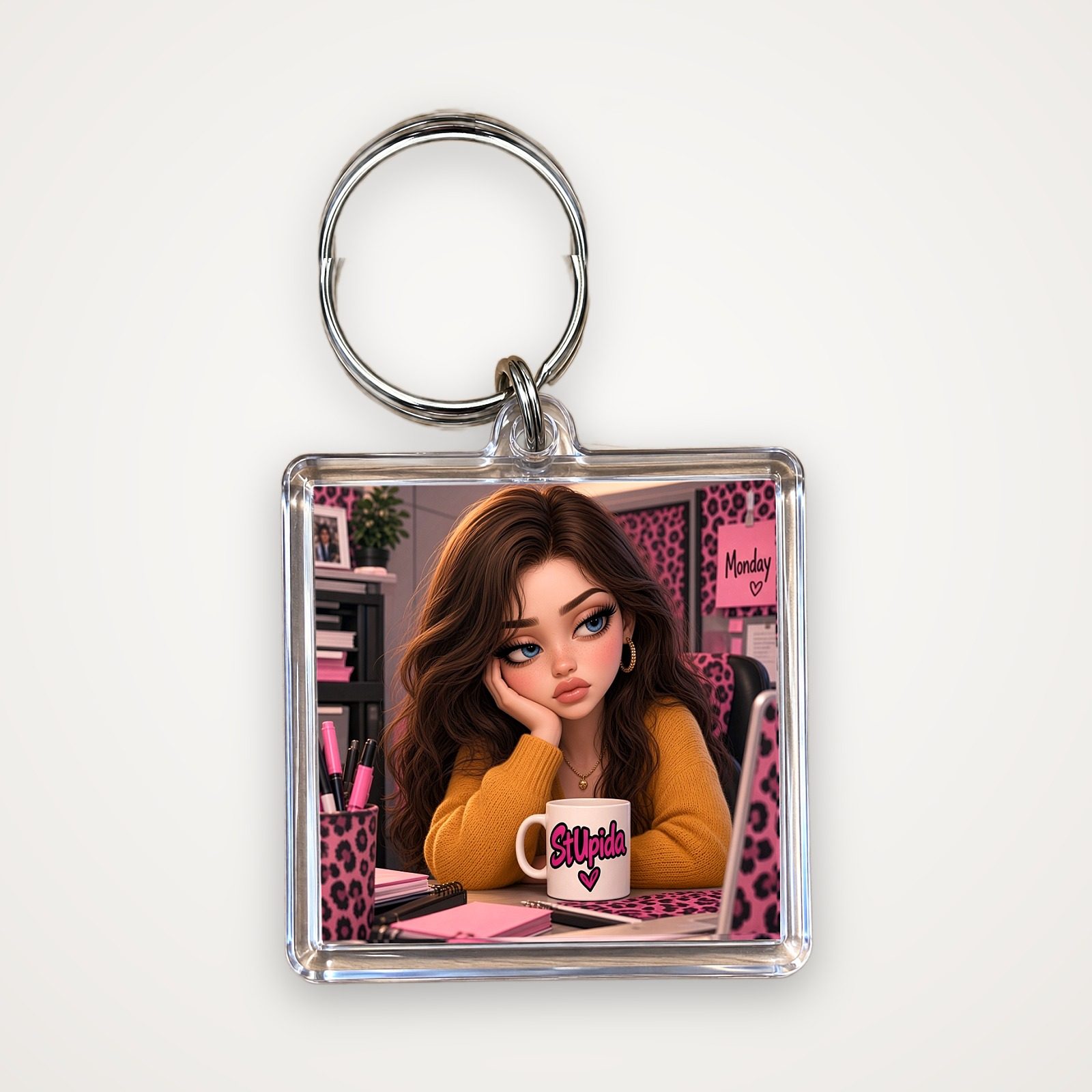 StUpida Monday Mood Keychain, photo 2