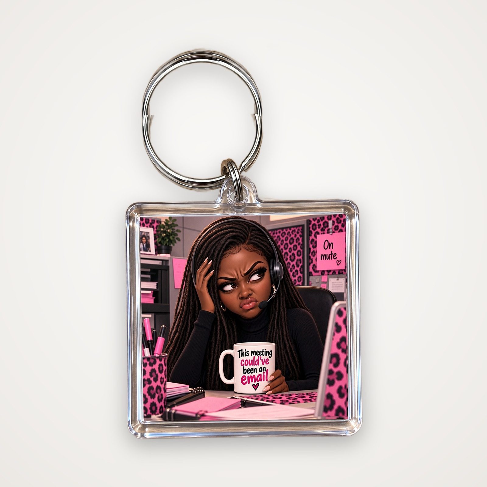 StUpida On Mute Keychain, photo 2