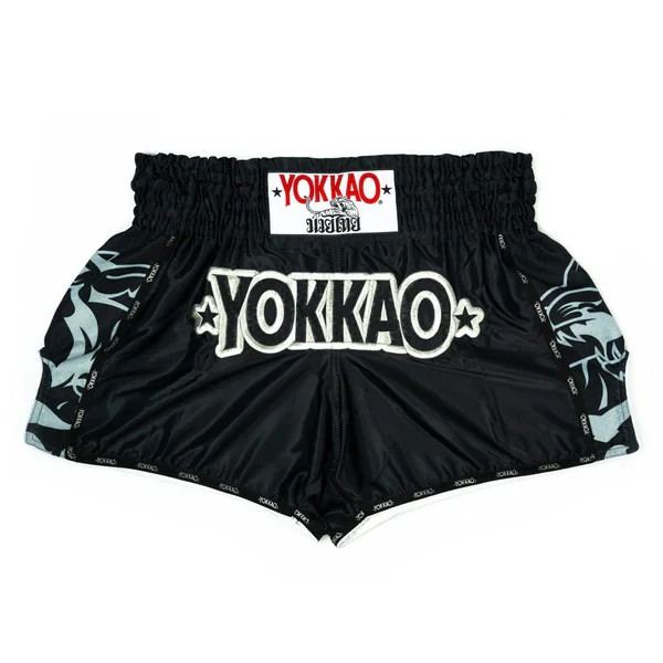 YOKKAO Original Silver Black Muay Thai Shorts