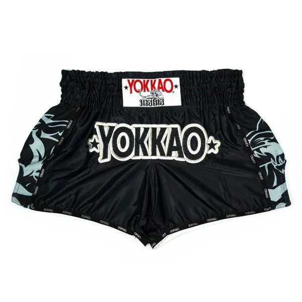 YOKKAO Original Silver Black Muay Thai Shorts, photo 1